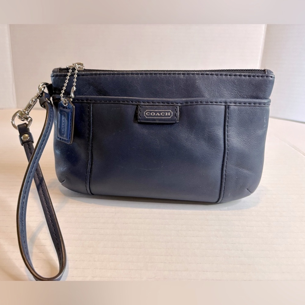 Coach Navy Wristlet